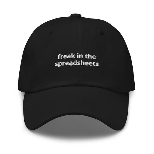 Freak in the spreadsheets dad hat